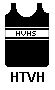 singlet: black with wide white band with HVHS narrow white bands above and below