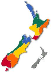 Map showing NZSSRA regions, click to select region