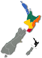 Map showing selected region, click for new region